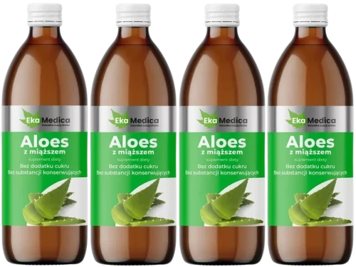 4 x Aloes z miąższem 0,5L, EkaMedica.webp