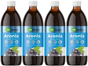 Zestaw 4x EkaMedica Aronia NFC 0,5L - Naczynia Krwionośne Odporność
