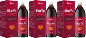 3 x EkaMedica EKAVIT Serce 1L - Naczynia Krwionośne Witalność Energia