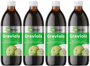 Zestaw 4x EkaMedica Graviola 0,5L - Antyoksydant Odporność