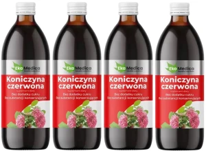 Zestaw 4x EkaMedica Koniczyna Czerwona 0,5L - Menopauza Serce Układ Krążenia
