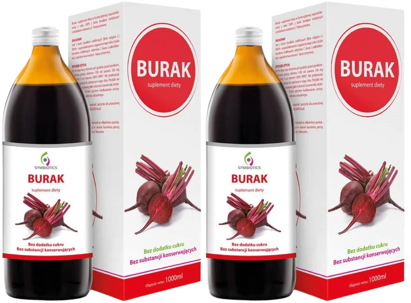 Сок свёклы EkaMedica Symbiotics, с витамином C, набор 2 x 1000 мл