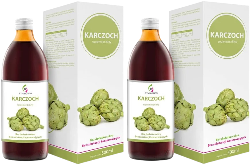 Сок артишока EkaMedica Symbiotics, цинарин, для печени и пищеварения, набор 2 бутылки