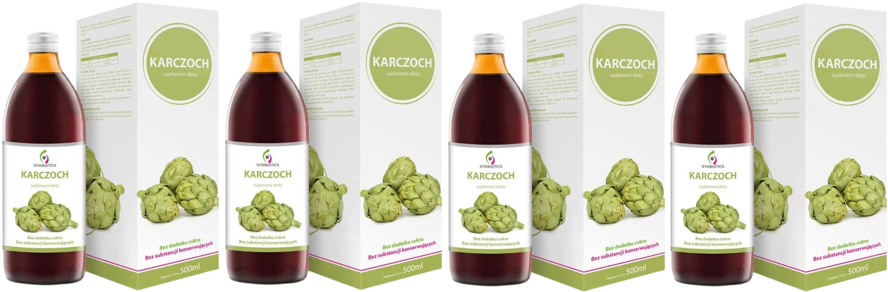 Сок артишока EkaMedica Symbiotics, для печени и пищеварения, 4 x 500 мл
