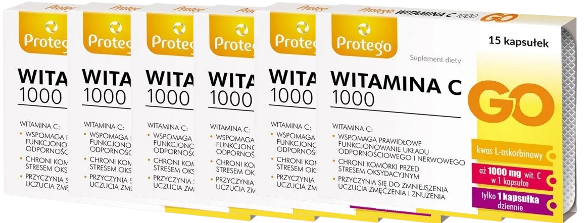 Витамин C Salvum Protego GO 1000 мг, 6 упаковок
