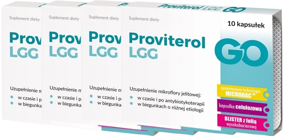 Пробиотик Salvum Proviterol LGG GO, Lactobacillus rhamnosus GG, 4 упаковки по 10 капсул