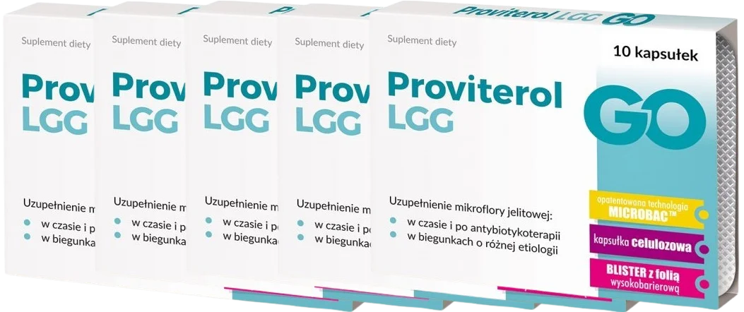 Пробиотик Salvum Proviterol LGG GO, Lactobacillus rhamnosus GG, 5 упаковок по 10 капсул