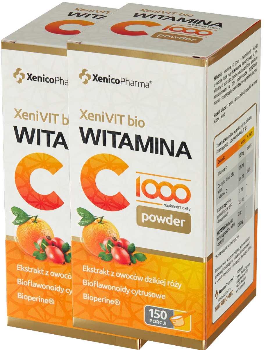 Витамин C в порошке Xenico XeniVIT Bio Vitamin C 1000 Powder, 2 упаковки по 150 порций