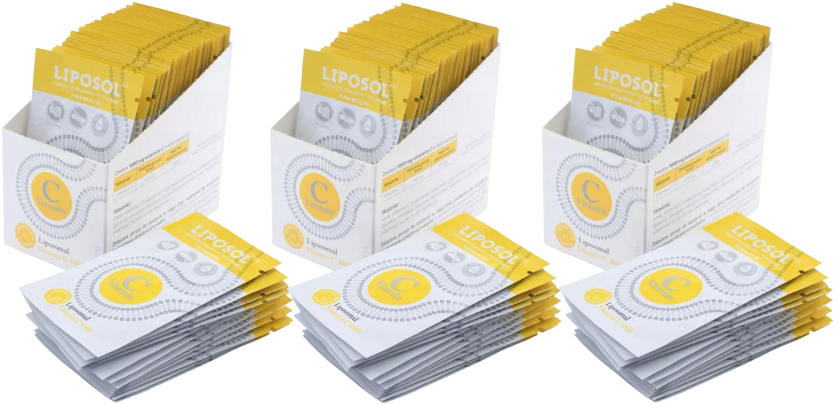 Витамин C Aliness Liposol 1000 мг, липосомальный, без вкуса, 3 упаковки по 40 саше