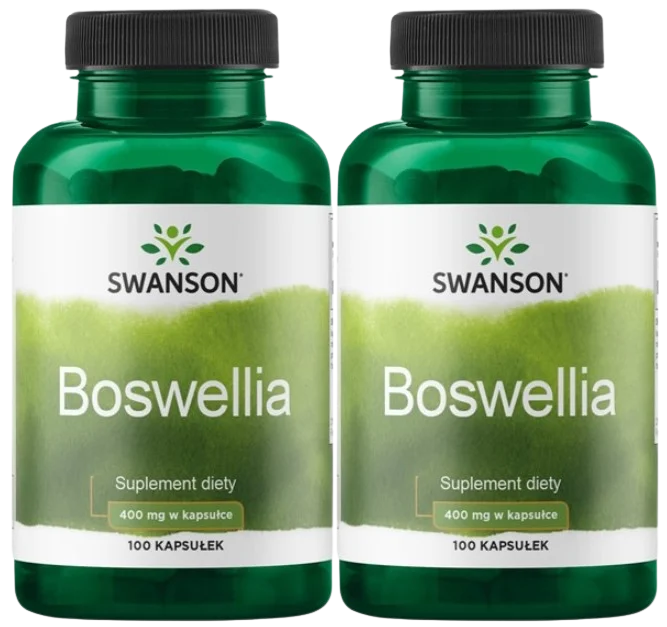 Экстракт босвеллии Swanson Boswellia, 400 мг, для суставов, 2 упаковки по 100 капсул