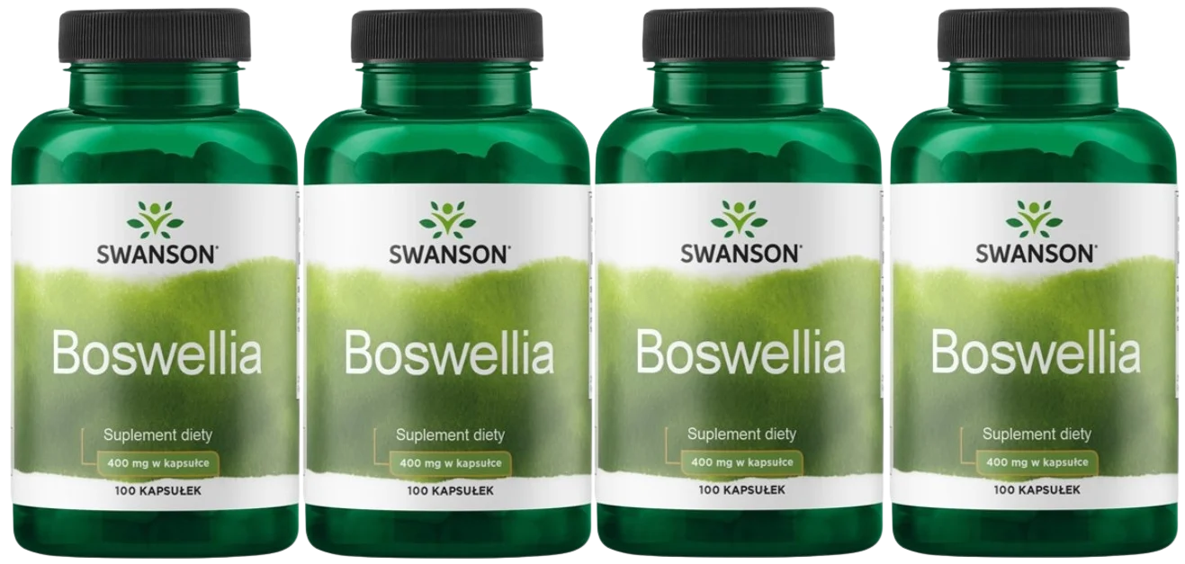 Босвеллия Swanson Boswellia 400 мг, для суставов, 4 упаковки по 100 капсул