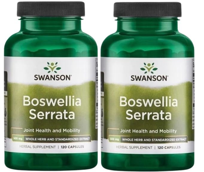 Экстракт босвеллии Swanson Boswellia Serrata Extract, для суставов, 2 упаковки по 120 капсул