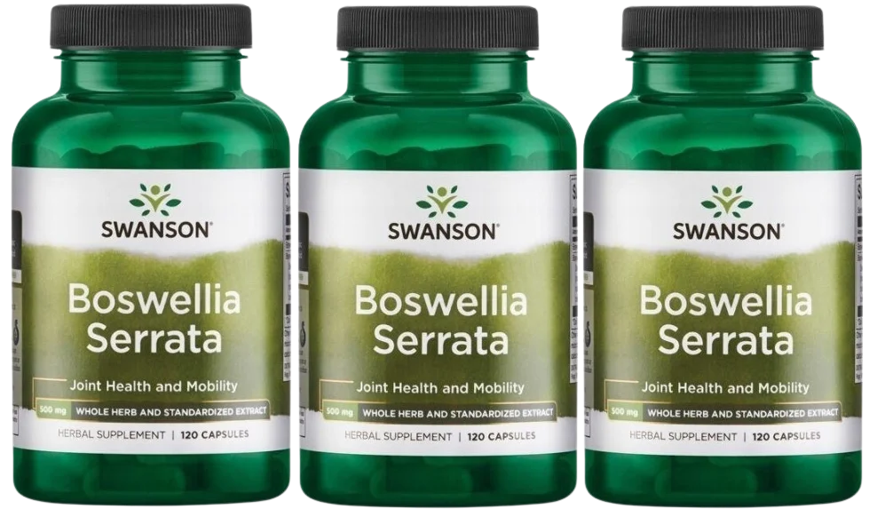 Босвеллия Swanson Boswellia Serrata Extract, для суставов, 3 упаковки по 120 капсул