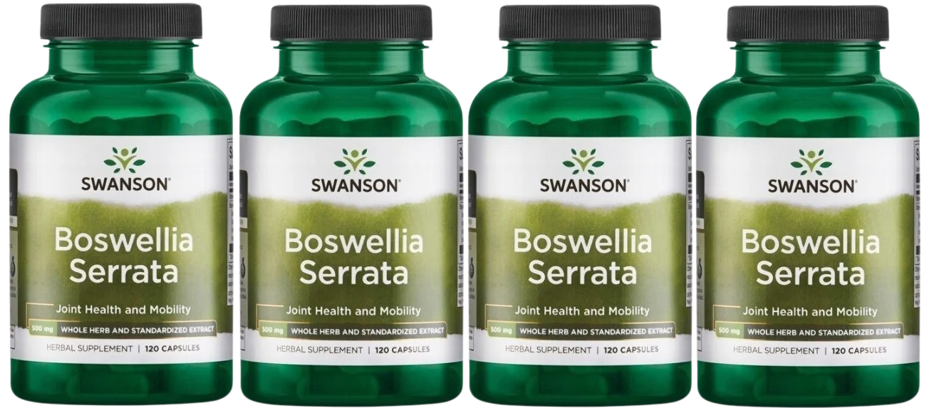 Босвеллия Swanson Boswellia Serrata Extract, для суставов, 4 упаковки по 120 капсул