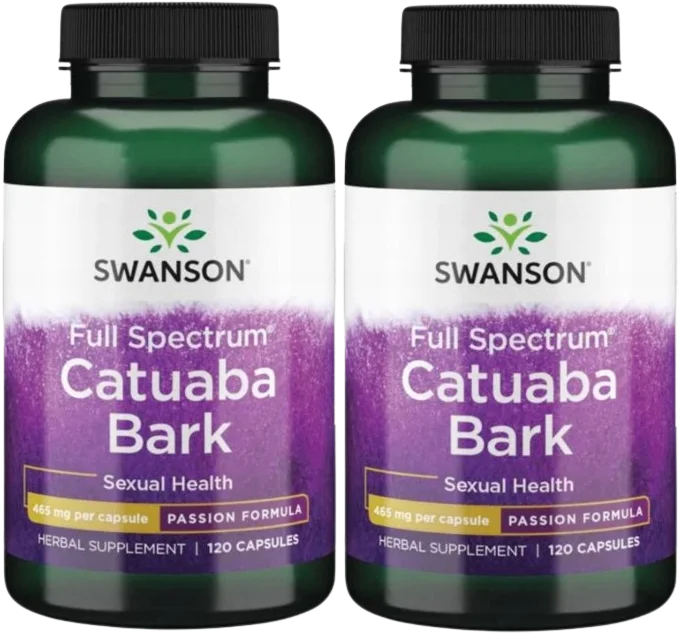 Кора катуаба Swanson Catuaba Bark, 465 мг, 2 упаковки по 120 капсул