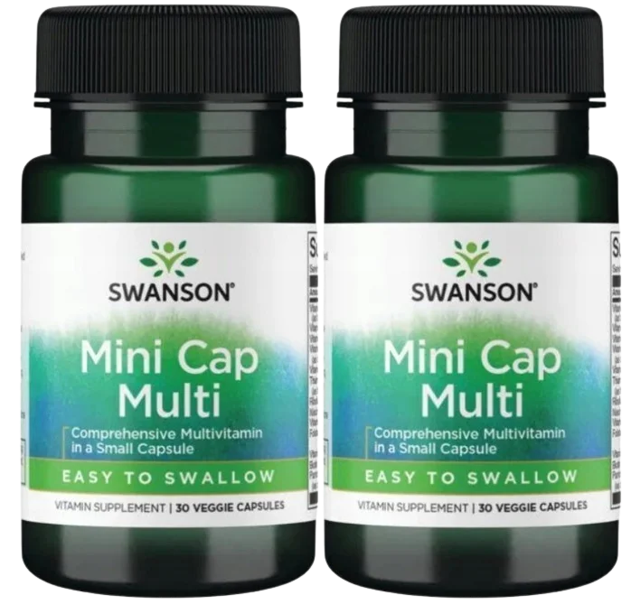 Мультивитамины Swanson Mini Cap Multi Daily Multi-Vitamin, растительные капсулы, 2 упаковки по 30 шт
