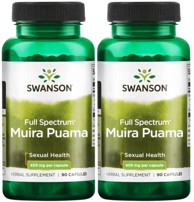Муира пуама Swanson Full Spectrum Muira Puama, 400 мг, 2 упаковки по 90 капсул
