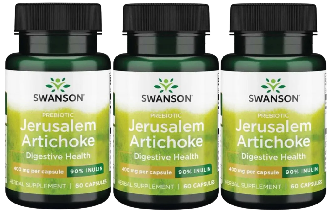Топинамбур Swanson Full Spectrum Jerusalem Artichoke 400 мг, для пищеварения, 3 упаковки по 60 капсул