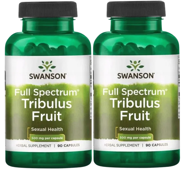 Трибулус Swanson Full Spectrum Tribulus Fruit, 500 мг, для мужчин, 2 упаковки по 90 капсул