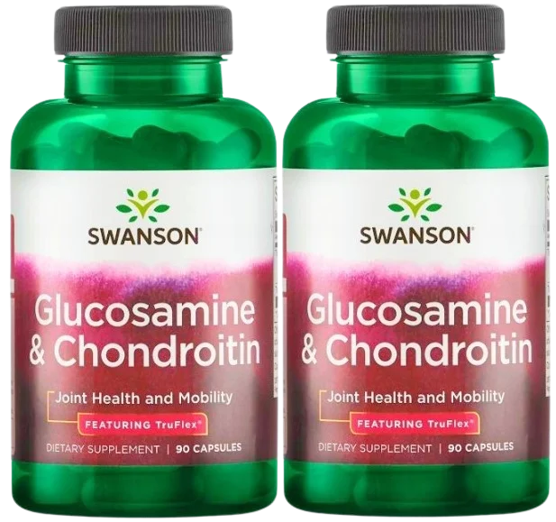 Глюкозамин и хондроитин Swanson Glucosamine & Chondroitin, 500 мг и 400 мг, 2 упаковки по 90 капсул