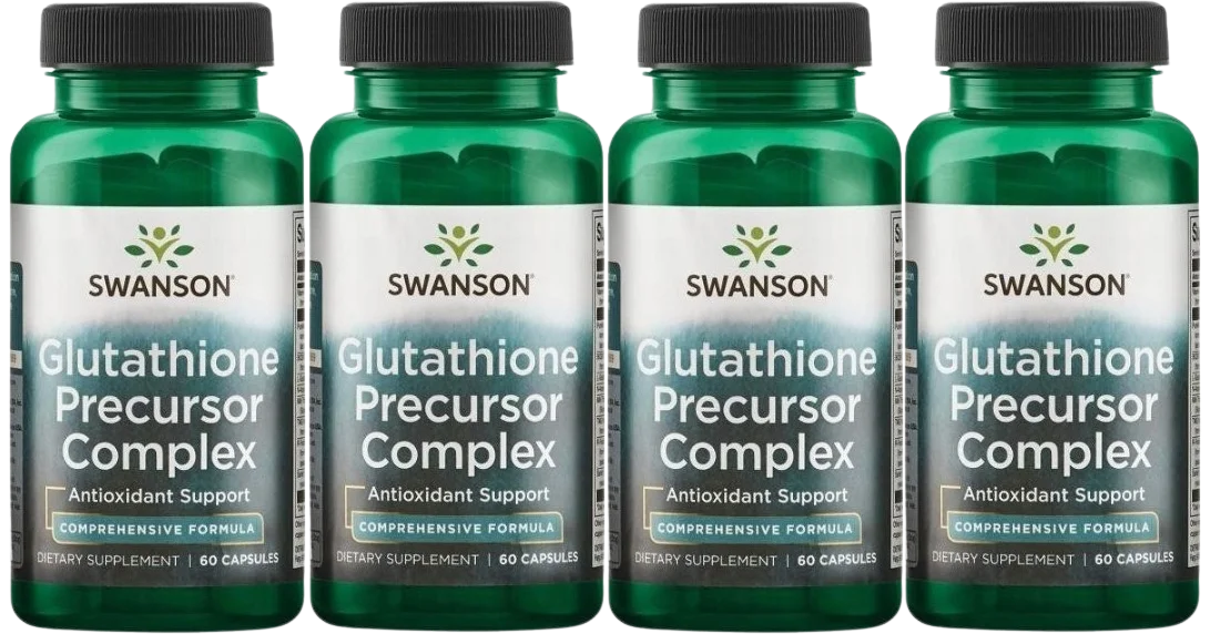 Глутатион Swanson Glutathione Precursor Complex, антиоксидант, 4 упаковки по 60 капсул