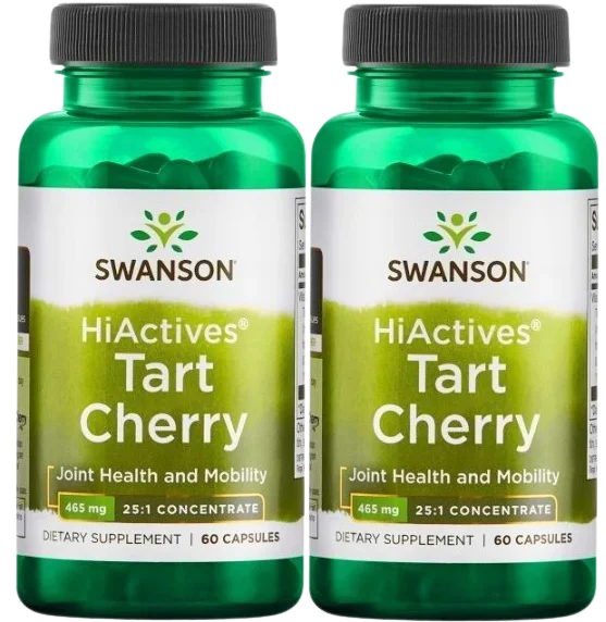 Экстракт вишни Swanson HiActives Tart Cherry 465 мг, для суставов, 2 упаковки по 60 капсул