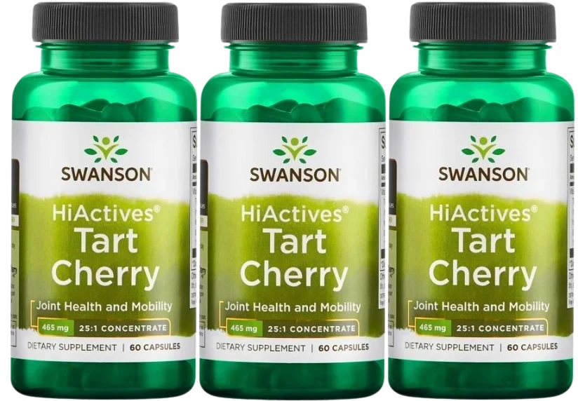 Экстракт вишни Swanson HiActives Tart Cherry 465 мг, для суставов, 3 упаковки по 60 капсул