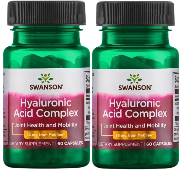 Гиалуроновая кислота Swanson Hyaluronic Acid Complex, Hyal-Joint, 2 упаковки по 60 капсул