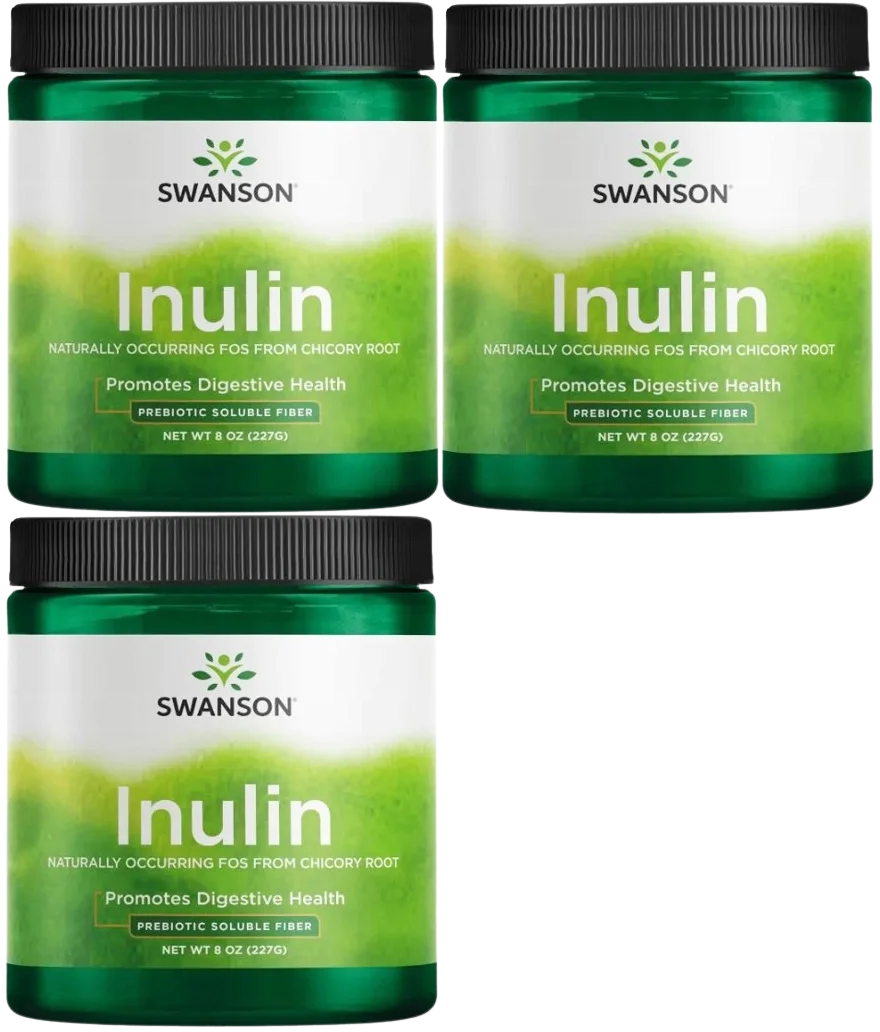 Инулин Swanson Inulin, из корня цикория, для кишечника, порошок, 3 упаковки по 227 г
