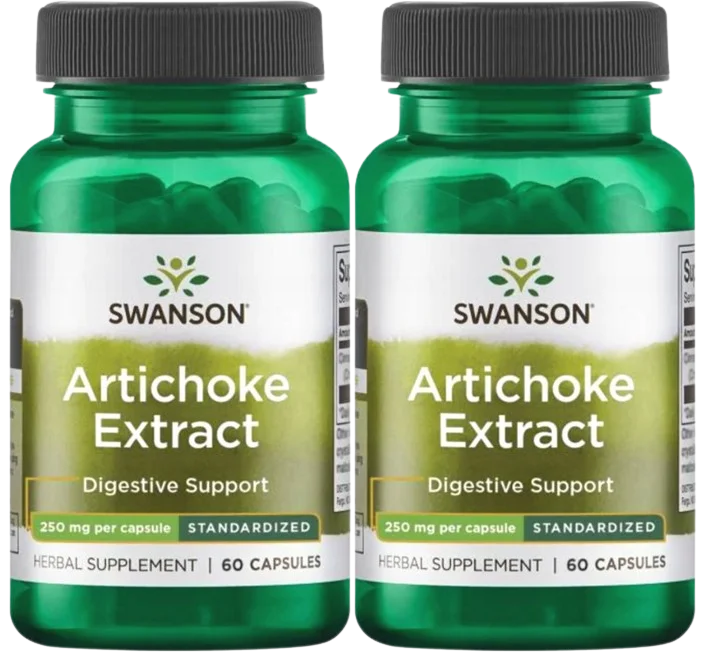 Экстракт артишока Swanson Artichoke Extract, 250 мг, 2 упаковки по 60 капсул
