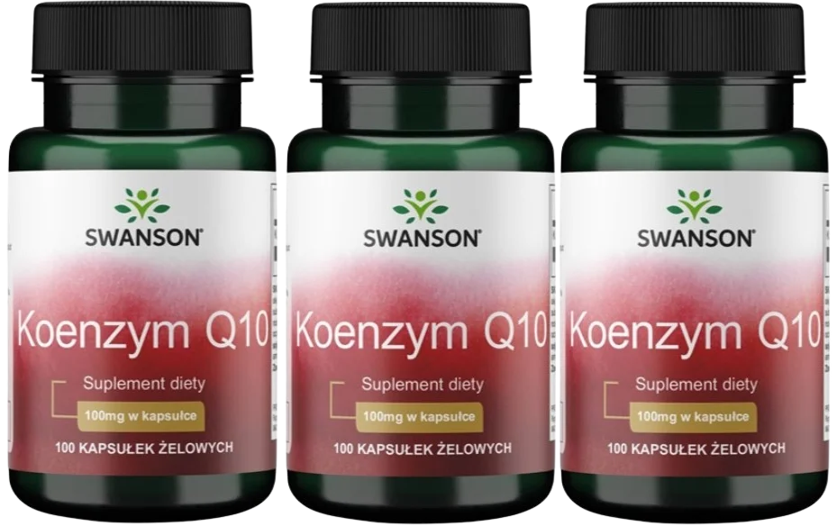 Коэнзим Q10 Swanson Coenzyme Q10 100 мг, для сердца, мягкие капсулы, 3 упаковки по 100 капсул