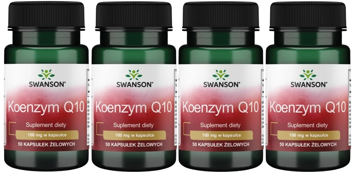 Коэнзим Q10 Swanson CoQ10 100 мг, мягкие капсулы, 4 упаковки по 50 капсул
