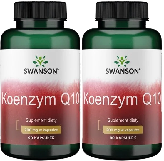 Коэнзим Q10 Swanson CoQ10, 200 мг, 2 упаковки по 90 капсул