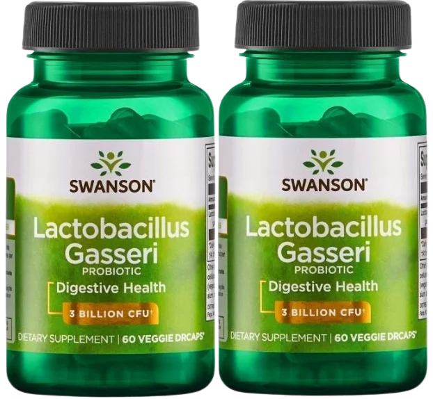 Пробиотик Swanson Lactobacillus Gasseri, растительные капсулы, 2 упаковки по 60 шт
