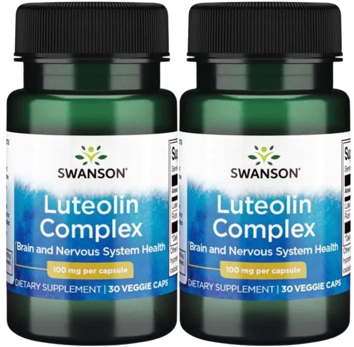 Лютеолин Swanson Luteolin Complex, 100 мг, растительные капсулы, 2 упаковки по 30 шт
