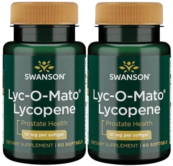 Ликопин Swanson Lyc-O-Mato Lycopene, 10 мг, 2 упаковки по 60 капсул