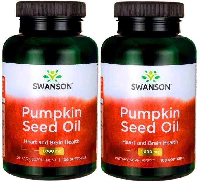 Масло тыквенных семян Swanson Pumpkin Seed Oil 1000 мг, мягкие капсулы, 2 упаковки