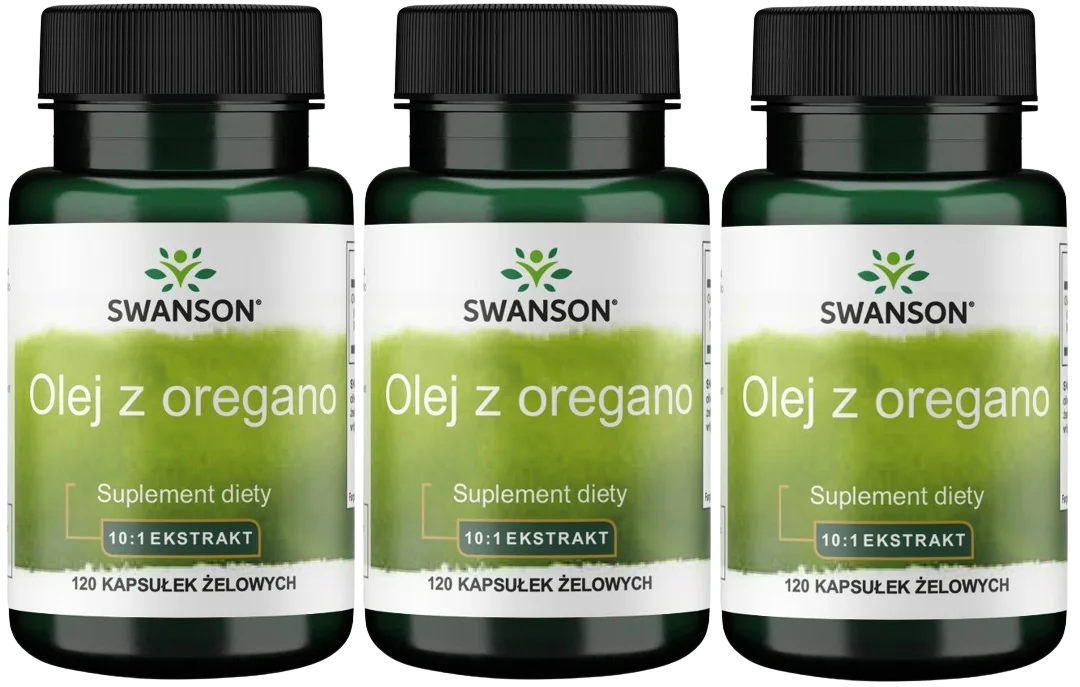 Масло орегано Swanson Oregano Oil, для иммунитета и пищеварения, 3 упаковки по 120 капсул