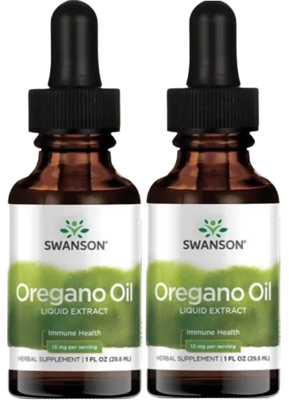 Масло орегано Swanson Oregano Oil Liquid, для пищеварения, капли, 2 упаковки по 29,6 мл