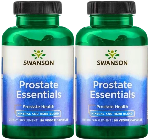 Комплекс для простаты Swanson Prostate Essentials, сереноя, крапива и цинк, для мужчин, 2 упаковки по 90 капсул