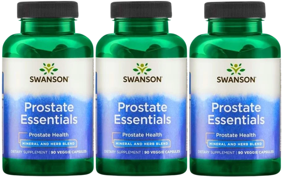Комплекс для простаты Swanson Prostate Essentials, пальма сабаль, крапива и цинк, для мужчин, 3 упаковки по 90 капсул