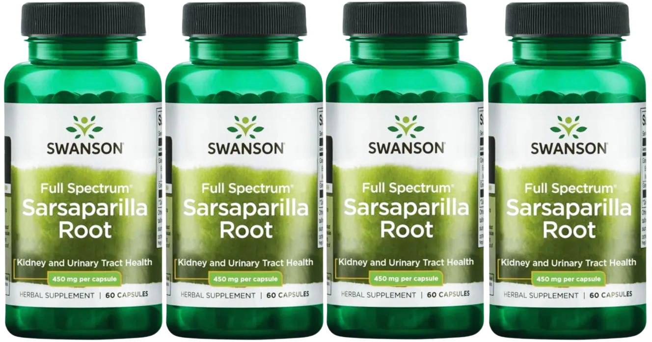Сарсапарель Swanson Full Spectrum Sarsaparilla Root 450 мг, для мужчин, 3 упаковки по 60 капсул