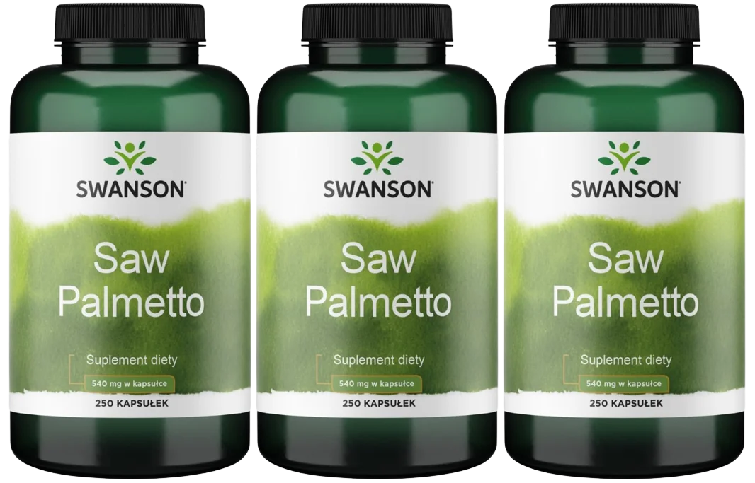 Сереноя Swanson Saw Palmetto 540 мг, для мужчин, 3 упаковки по 250 капсул