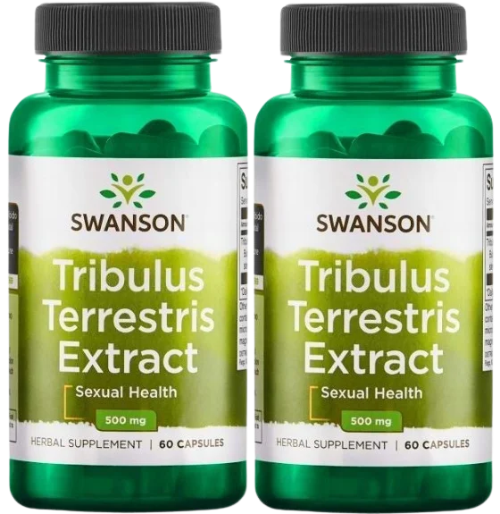 Трибулус Swanson Tribulus Terrestris Extract 500 мг, для мужчин, 2 упаковки по 60 капсул