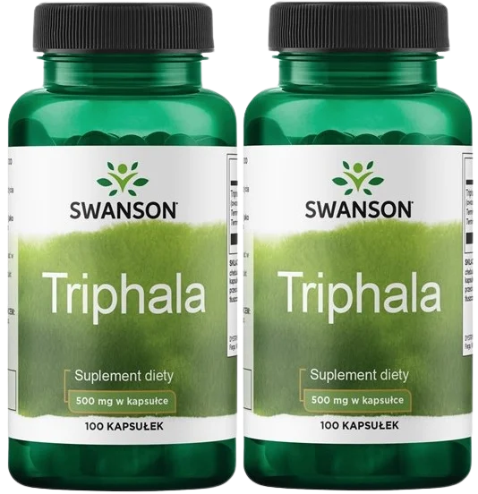 Трифала Swanson Triphala 500 мг, для пищеварения, 2 упаковки по 100 капсул