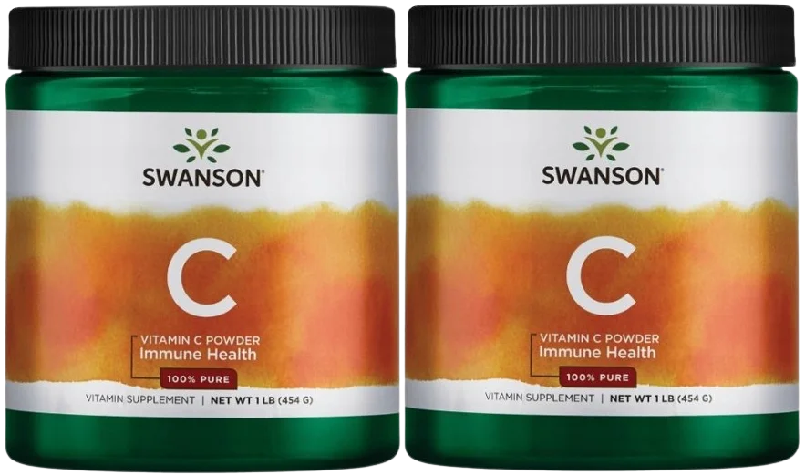 Витамин C в порошке Swanson Vitamin C Powder, 2 упаковки по 454 г