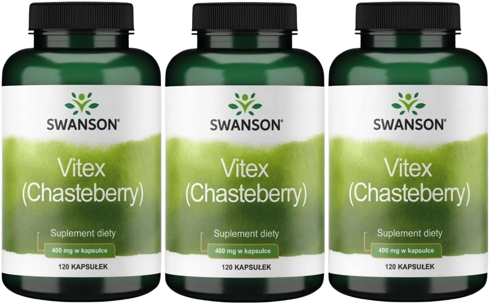 Витекс Swanson Vitex Chasteberry 400 мг, для женщин, 3 упаковки по 120 капсул