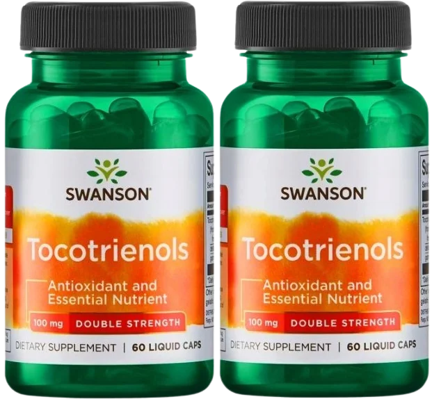 Токотриенолы Swanson Tocotrienols 100 мг, для сердца, мягкие капсулы, 2 упаковки по 60 капсул