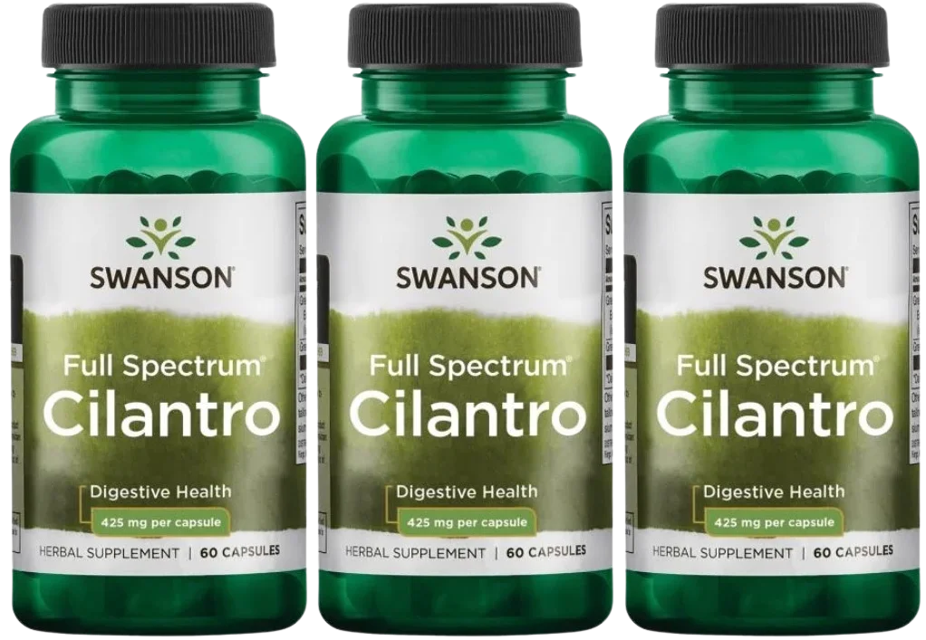 Кориандр Swanson Full Spectrum Cilantro 425 мг, для пищеварения, 3 упаковки по 60 капсул