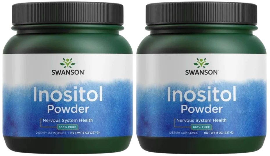 Инозитол Swanson Inositol, 100% чистый, порошок, 2 упаковки по 227 г